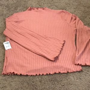 Long sleeve ribbed top
